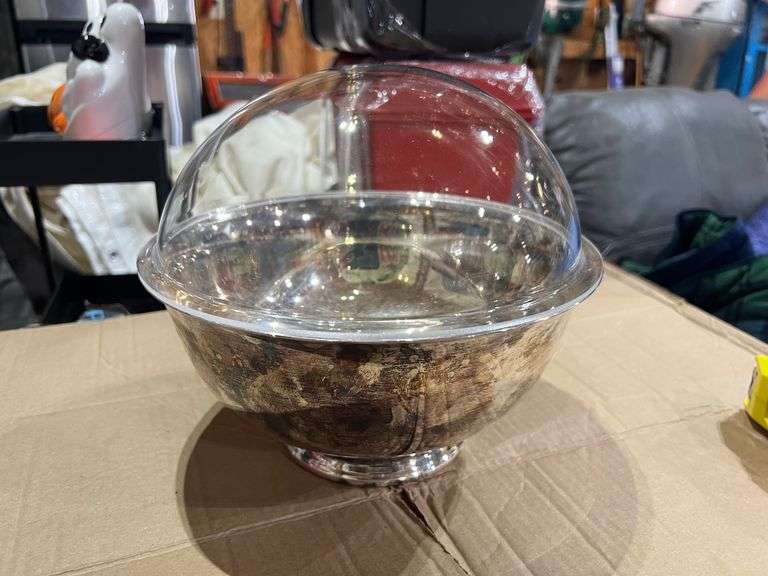 Reed & Barton Silver Bowl with Clear Cover -NEW