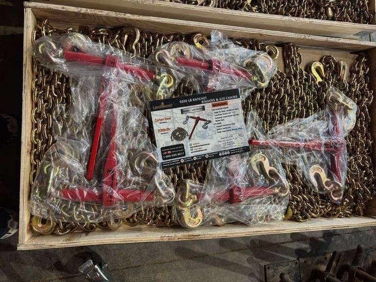 5 Ratchet Binders & 10 3/8" Chains
