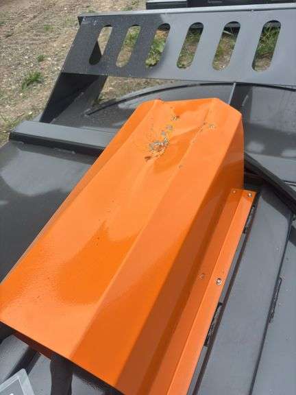 Wolverine Skid steer, bush hog slight shipping damage (see last pics)