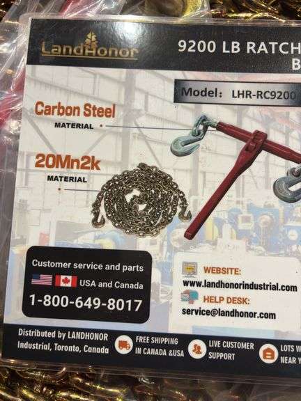 5 Ratchet Binders & 10 3/8" Chains
