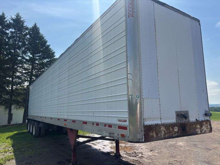 1991  Utility   48' tri axle trailer w/ slope floor & conveyer
