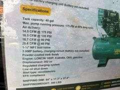 LandHonor 40 Gallon 2-Stage Truck Mounted Air Compressor