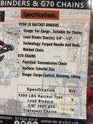 5 Ratchet Binders & 10 3/8" Chains