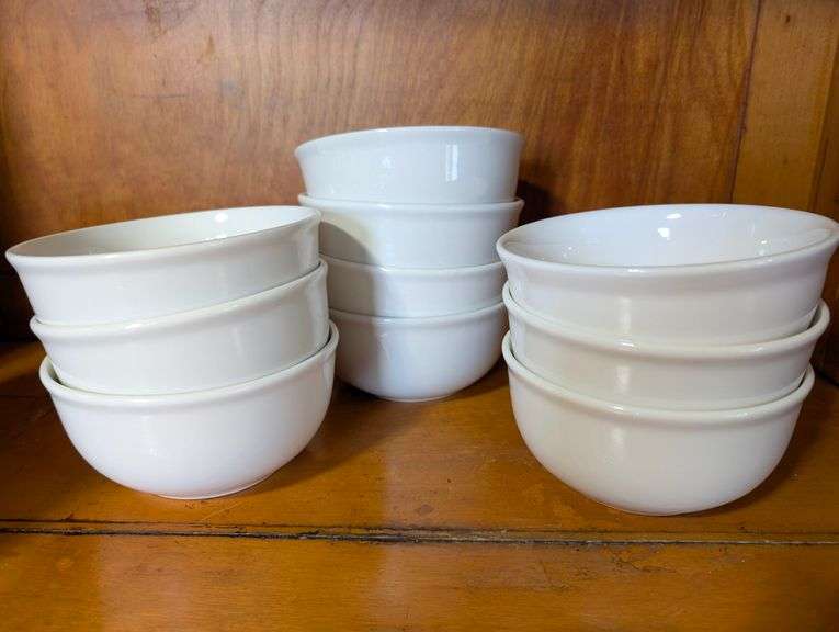 White bowls qty 10