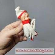 The cutest little Elves. Vintage Christmas decor. Made in Japan. The triplets are marked Dai Japan. B