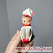 The cutest little Elves. Vintage Christmas decor. Made in Japan. The triplets are marked Dai Japan. B