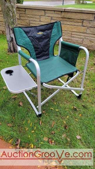 Guidesman Spring Rocking Chair Like New Guidesman folding camp chair with table and storage pocket ...