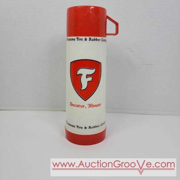 Aladin, Firestone Tire and Rubber Company. Insulated Mug. A