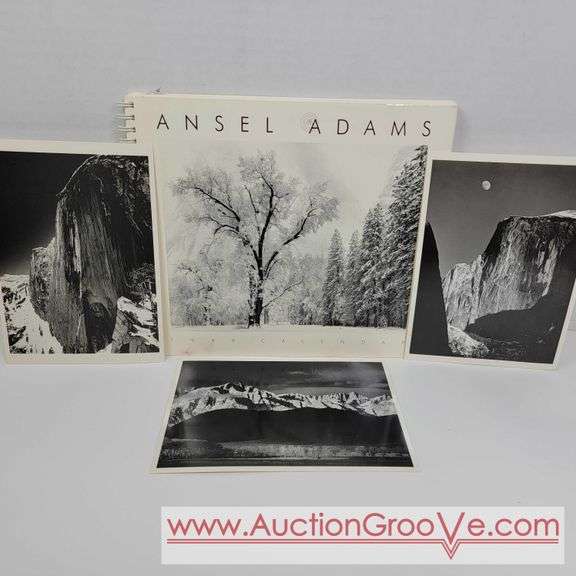 Ansel Adam's 1999 calendar and 3 cards. A