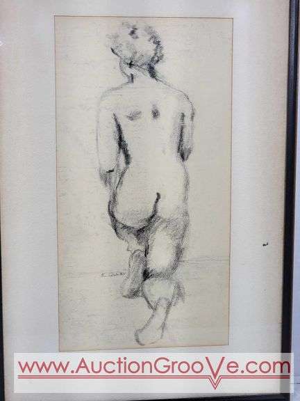 E. Chauser Original Charcoal. 16 x 24. AB1