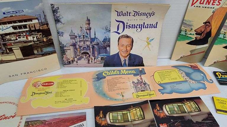 Disneyland circa 1960 plus various assorted ephemera as shown in photos. Y