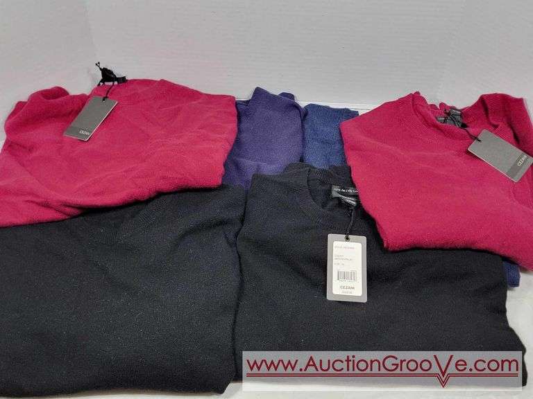 SIX XL Cashmere Sweaters. Three Cezani with tags on. TWO Juno One Apt 9. FR7