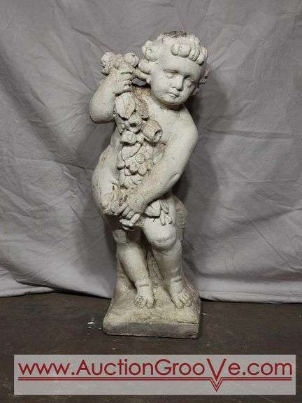 Four Seasons Cherub Garden Statue. 7 x 24. Two others in lots #291 and 47. FR7F