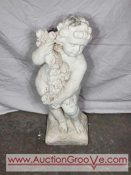 Four Seasons Cherub Garden Statue. 7 x 24. Two others in lots #291 and 47. FR7F