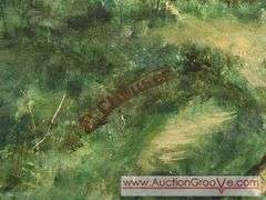 Large Painting. Man Playing Guitar. E.Chauser. 24.5 x 37. BR