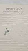 Westraven Porcelain Tile with Windmill Scene from Holland. Measures 5 3/16 Square. B