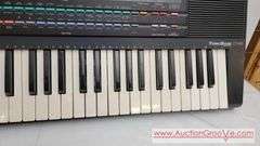 CASIO 465 Sound Tone Bank Electronic Keyboard. Plugged it in, tested many of the features and it seems to function properly. I wiped off the last 4 keys with a damp rag and they cleaned up nicely. Inc