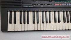 CASIO 465 Sound Tone Bank Electronic Keyboard. Plugged it in, tested many of the features and it seems to function properly. I wiped off the last 4 keys with a damp rag and they cleaned up nicely. Inc
