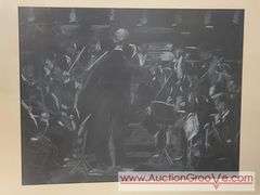E. Chauser Original Chalk. Meister Conducting Orchistra. 22 x 19. T416