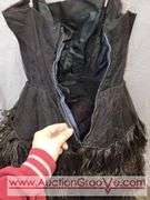 Vintage Ostrich Feather Dress with Photo of it in Action. Seems to be intact. Appears to be a size Small/Medium. CB