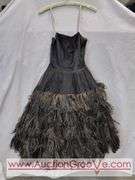 Vintage Ostrich Feather Dress with Photo of it in Action. Seems to be intact. Appears to be a size Small/Medium. CB