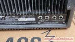 Mackie 406MFR series Amplifier power head. Powers up and some sound coming from a speaker but do not have reliable equipment and accessories to test it. T416