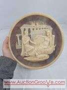 5 - INCOLAY Stone Cameo Plates. Anthony & Cleopatra, She Was a Phantom of Delight, To a Skylark, The Taj Mahal Lovers, and My Heart Leaps Up When I Behold.      10". FR4
