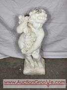Four Seasons Cherub Garden Statue. 7 x 24. Two others in lots #291 and 47. FR7F