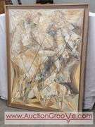 Large Original Painting In Unison? by E. Chauser '63. 40 x 52.5. BR