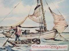 Craw Fishing. ABACO Bahamas. Phil Brinkman. Print. 20 x 17.5. AB2