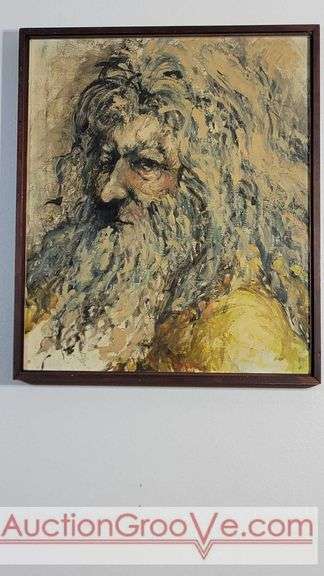 Mid Century Original Painting signed Tomsic. Found in the garage and selling as found, this painting could use a good cleaning & tlc. See photos for condition and then lot #78A for another Painting by