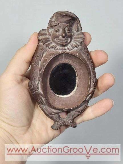 Gargoyles Studio. Fine Reproductions. Brooklyn New York. Small Vintage Jester Mirror. 3 x 5. LR