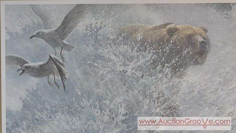 "Endangered Spaces - Grizzly", by Canadian artist Robert Bateman." Professionally framed and triple matted. Signed & numbered 3096/4008. Frame measures 40" w x 31.5" h. Reserve only $150. Reserve only