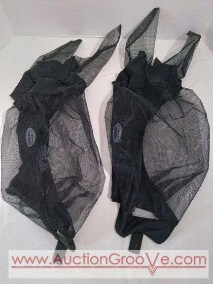 Weather Beeta stretch eye saver with ears. Two black never used masks are both full size.