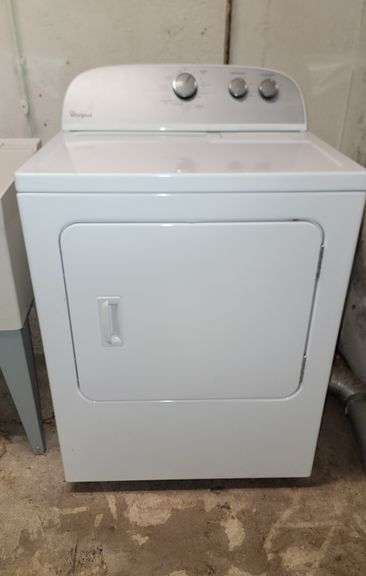 WHIRLPOOL front-loading Electric DRYER. In Good Condition. Located in the basement, bring help to haul it upstairs and load it & bring a dolly. We will not assist