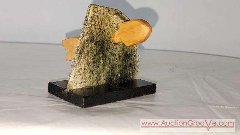 Interesting piece of ANTIGORITE (written on bottom) pierced with a Wooden Arrow. Howdaydoodat? B1