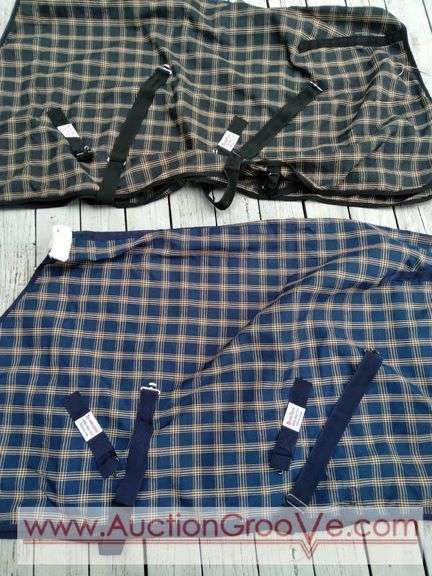 Schneider dura-tech stable sheets, both size 74in. These are clean and in great condition, black and gold sheet has some material snags.