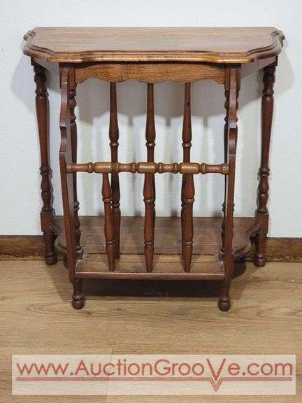 Long King Furniture Side Table with Magazine Rack.. 24 x 14 x 24. BR