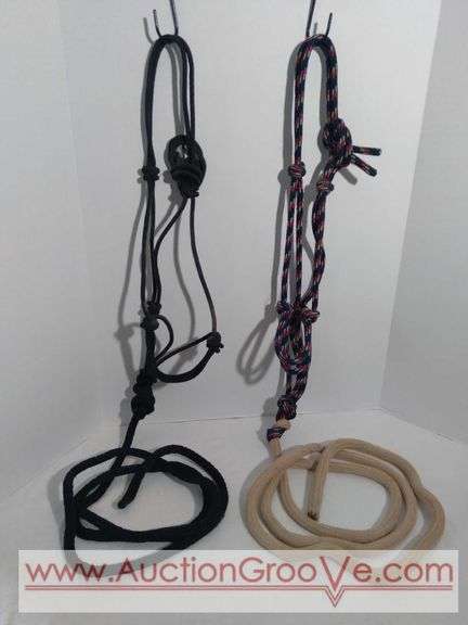 Two rope halters with lead, in great used condition.
