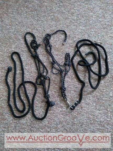 Two rope halters with lead ropes. Both in like new condition.