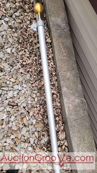 14.91 feet tall (179 inches) x 2 inch diameter Aluminum Flag pole. 3 ...
