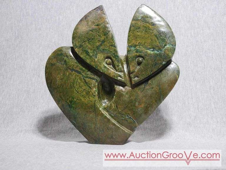 Shona Carved Verdite Statue. 8.5 x 8.5 x 2. B3
