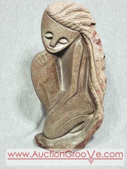 Shona Stone Carving if a Woman. 12 x 6 x 2. A2