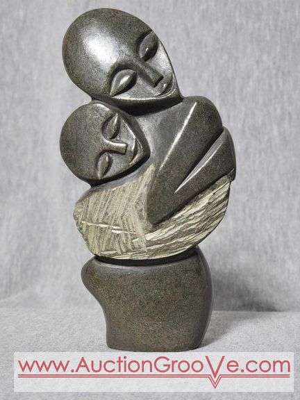 Shona Mother Carrying Child. Signed by Artist Farai Tendai. 5.5 x 3 x 1.5. B3