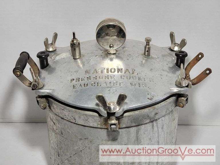 National Pressure Cooker. 12. Handle needs to be put back on. Appears complete. XSJ