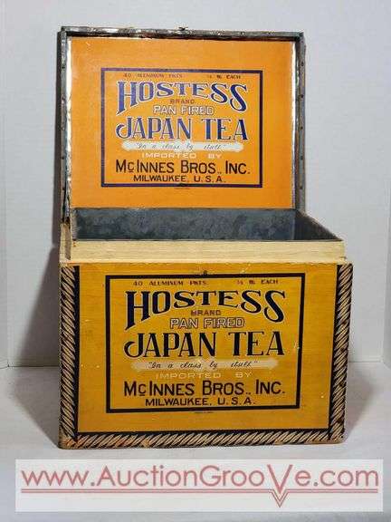 Hostess Pan Fried Japan Tea Box. 14.5 x 11.5 x 11. XSJ