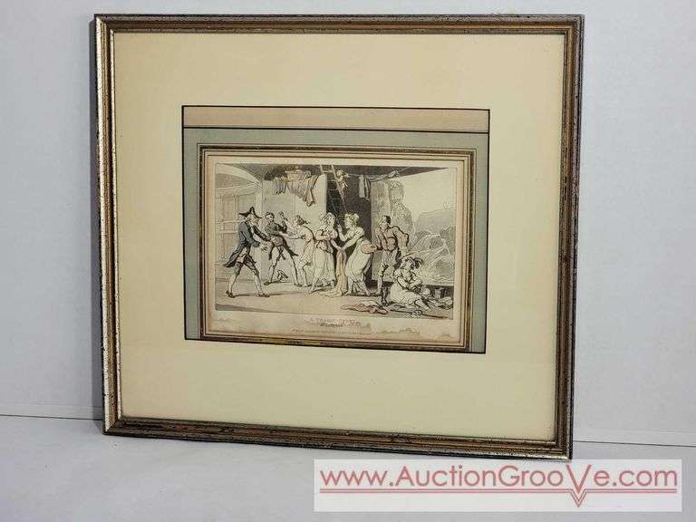 A Tragic Story at Avignon. Print. No. 30 R Ackermann's Repository of Arts. June 1818. 14 x 13. XCS