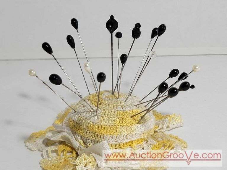 Vintage Hat Pins with Pin Cushion. XCS