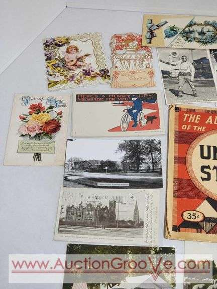 75+ Vintage and Antique Postcards and Ephemera from all over the United States. XCS