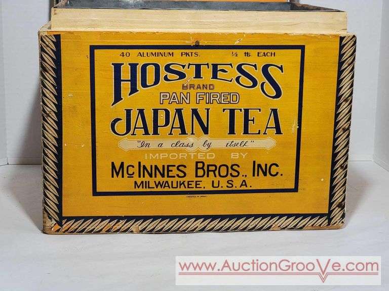 Hostess Pan Fried Japan Tea Box. 14.5 x 11.5 x 11. XSJ